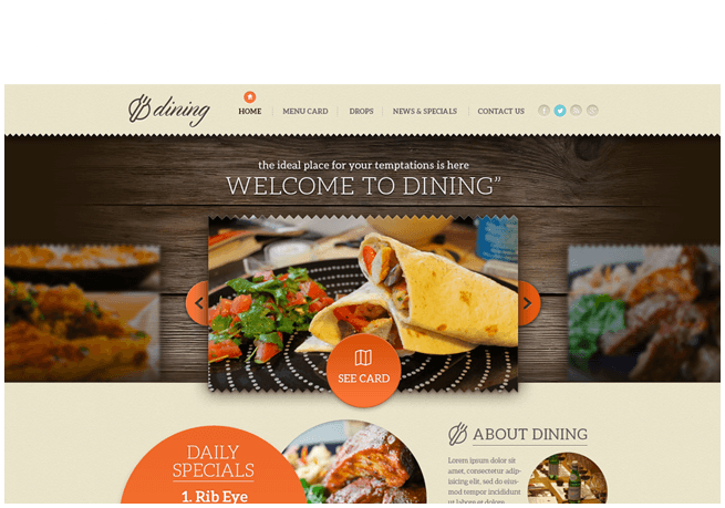 DINING Website re-design